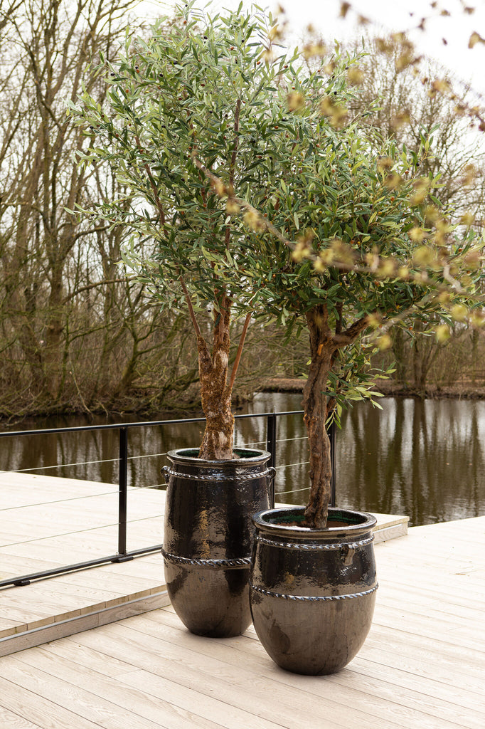 Tony Green grote keramische pot rond laag