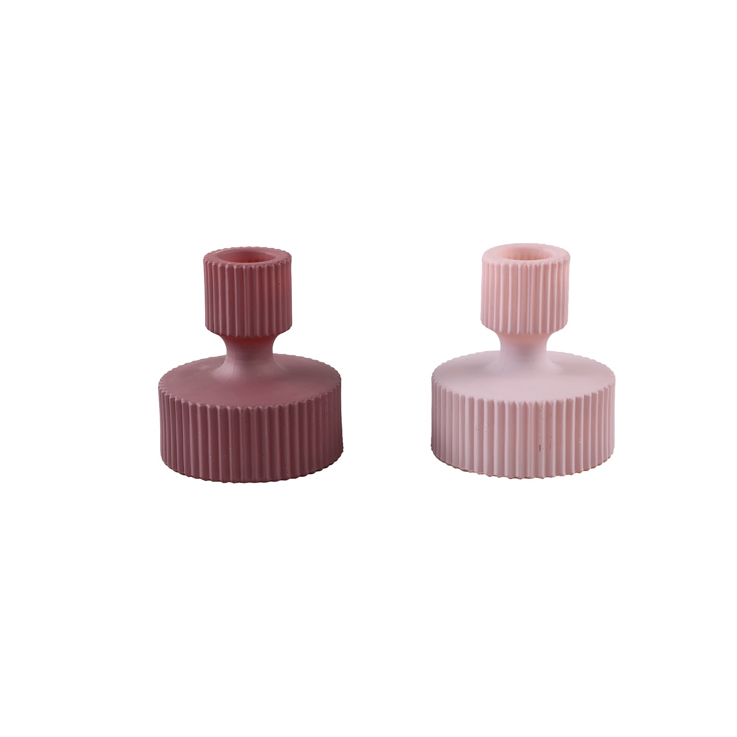 Gynna Dark Purple Matte Glass Candleholder Round