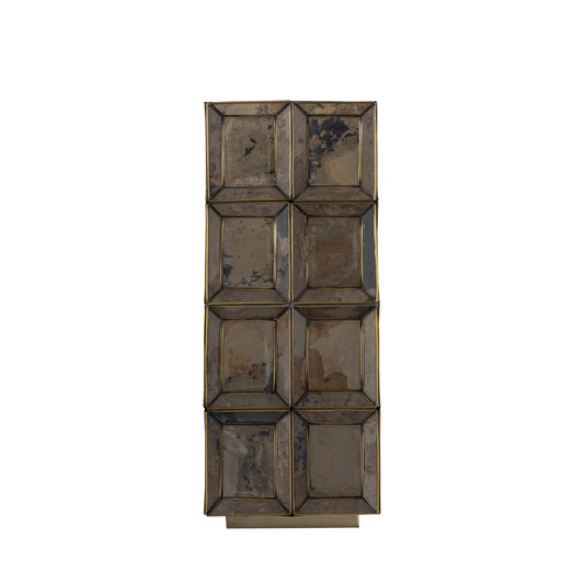 Layra Brass Stone Veneer Table Lamp Antique High
