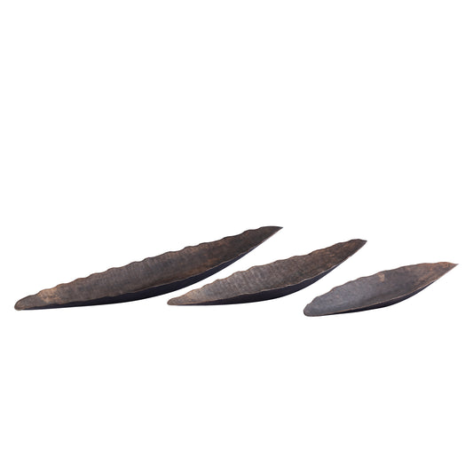 Semin Copper Alu Oval Rustic Bowl Wavy Edge M