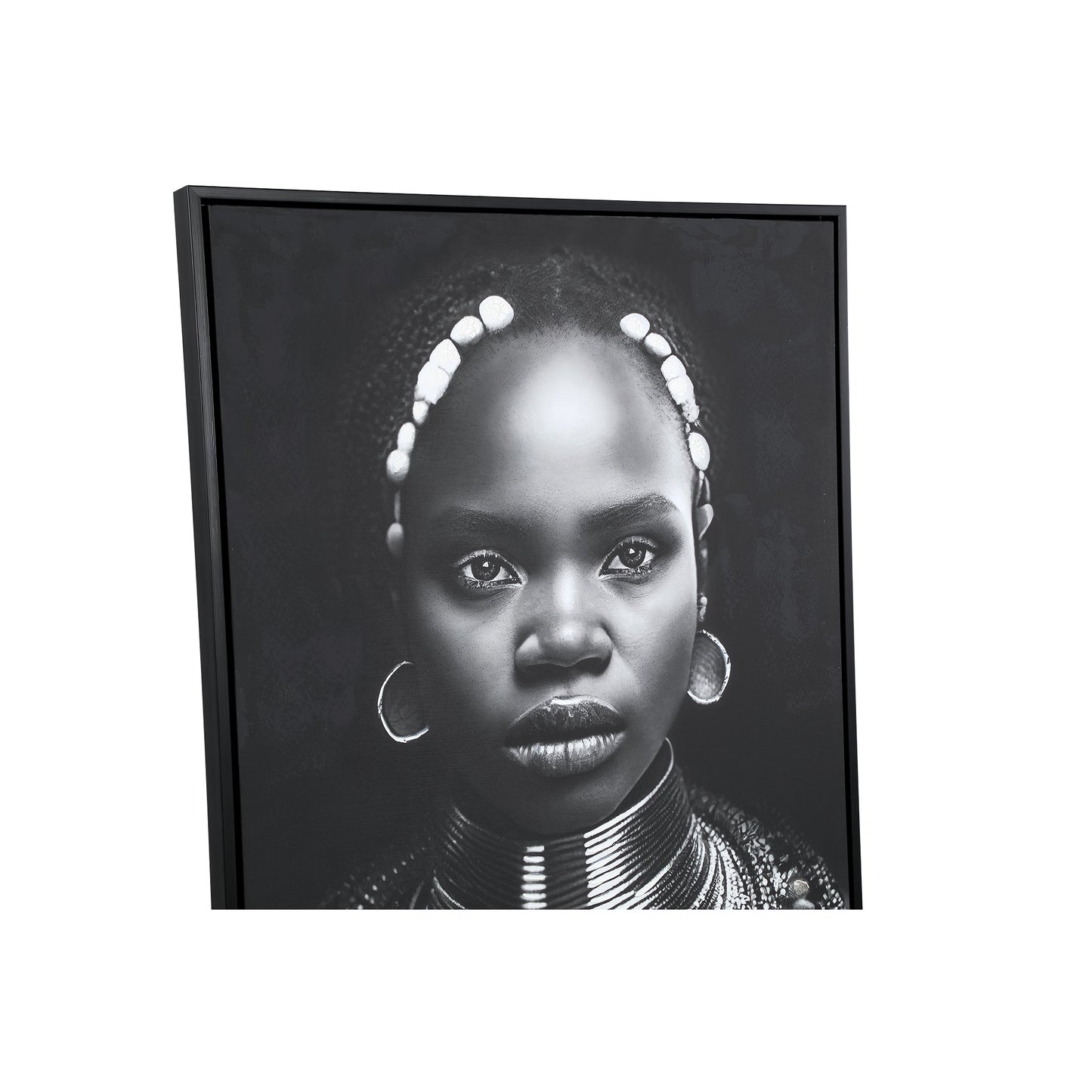 Romaan Black Polyester Painting Rectangle FaceS