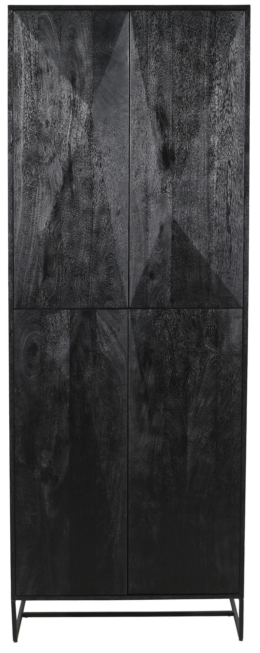 Onyx Cabinet Black 4 Drs