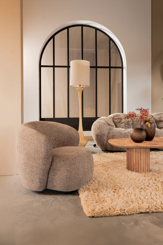 Aphrodite Taupe Fauteuil Legacy 3 Mink Fabric