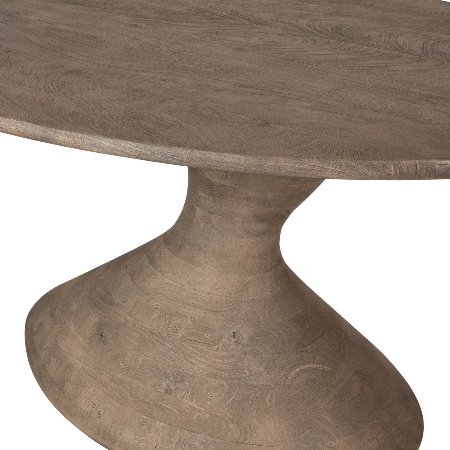 Nemo Grey Mango Wooden Dining Table Oval 220cm