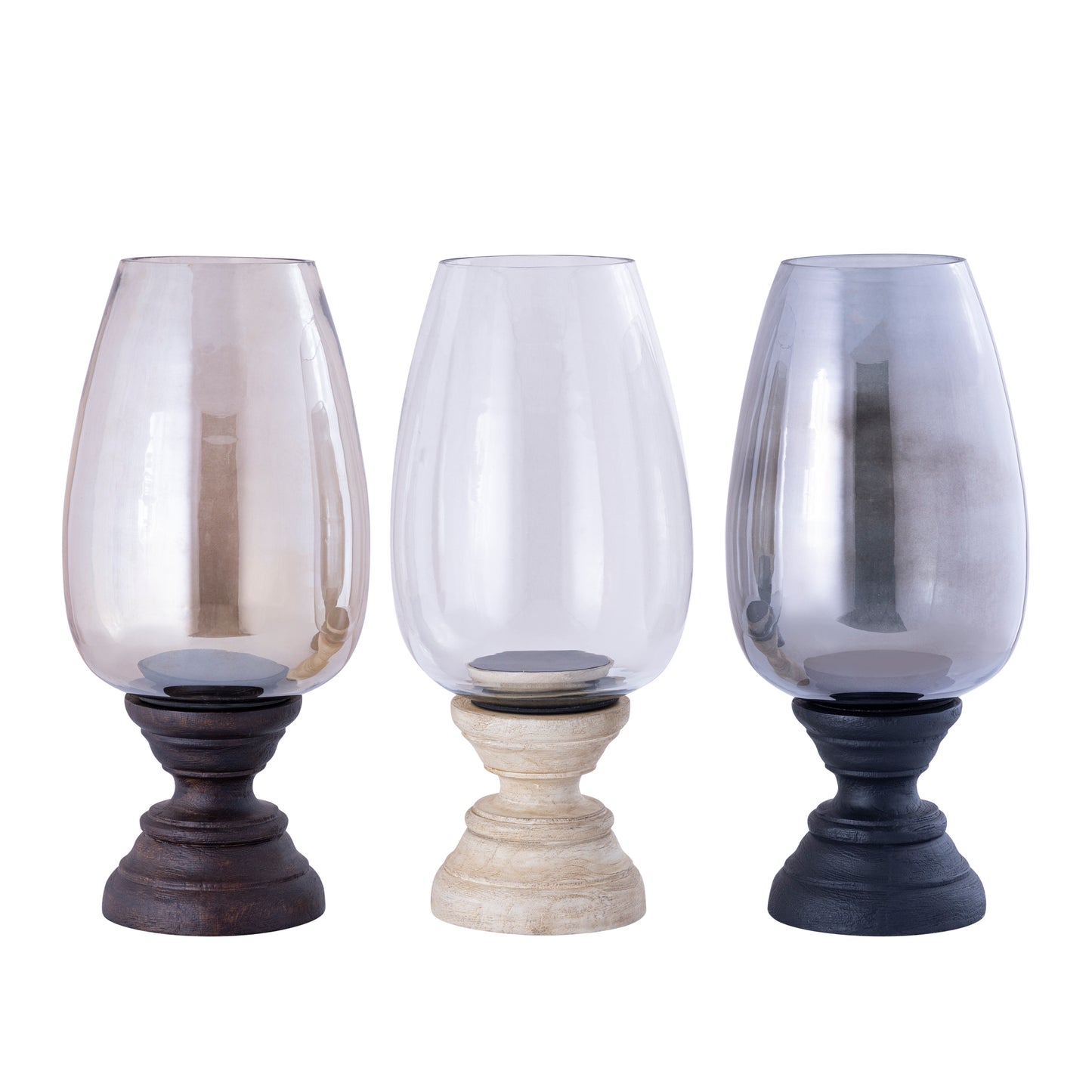 Qez Cream Mango Wood Stormlight Clear Glass XL