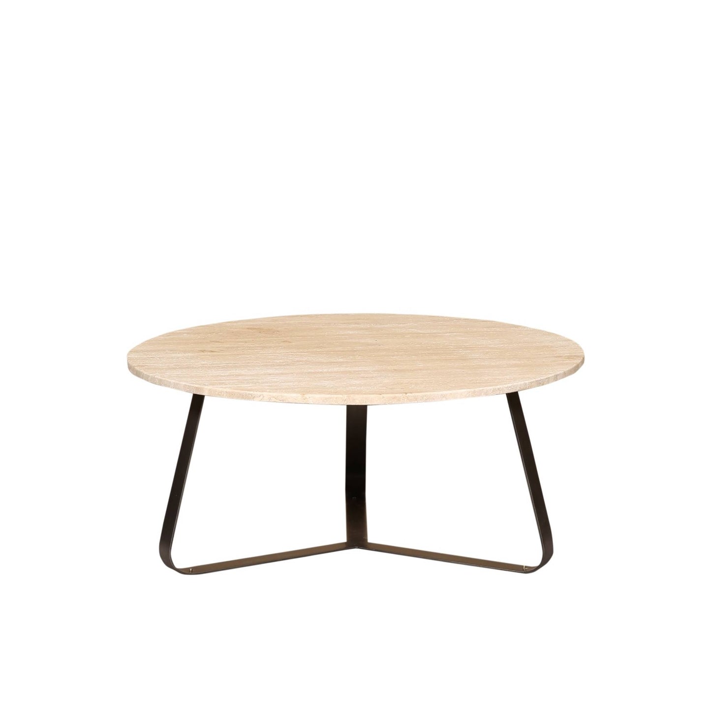 Micka Black Travertine Coffeetable Round Medium