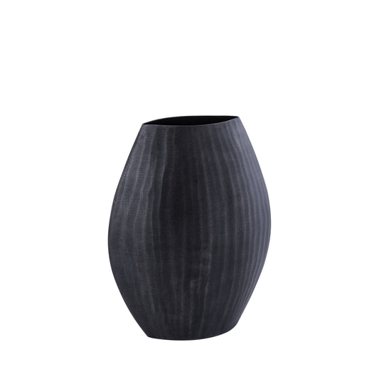 Jowad Graphite Alu Sheet Pot Ribbed High Oval S