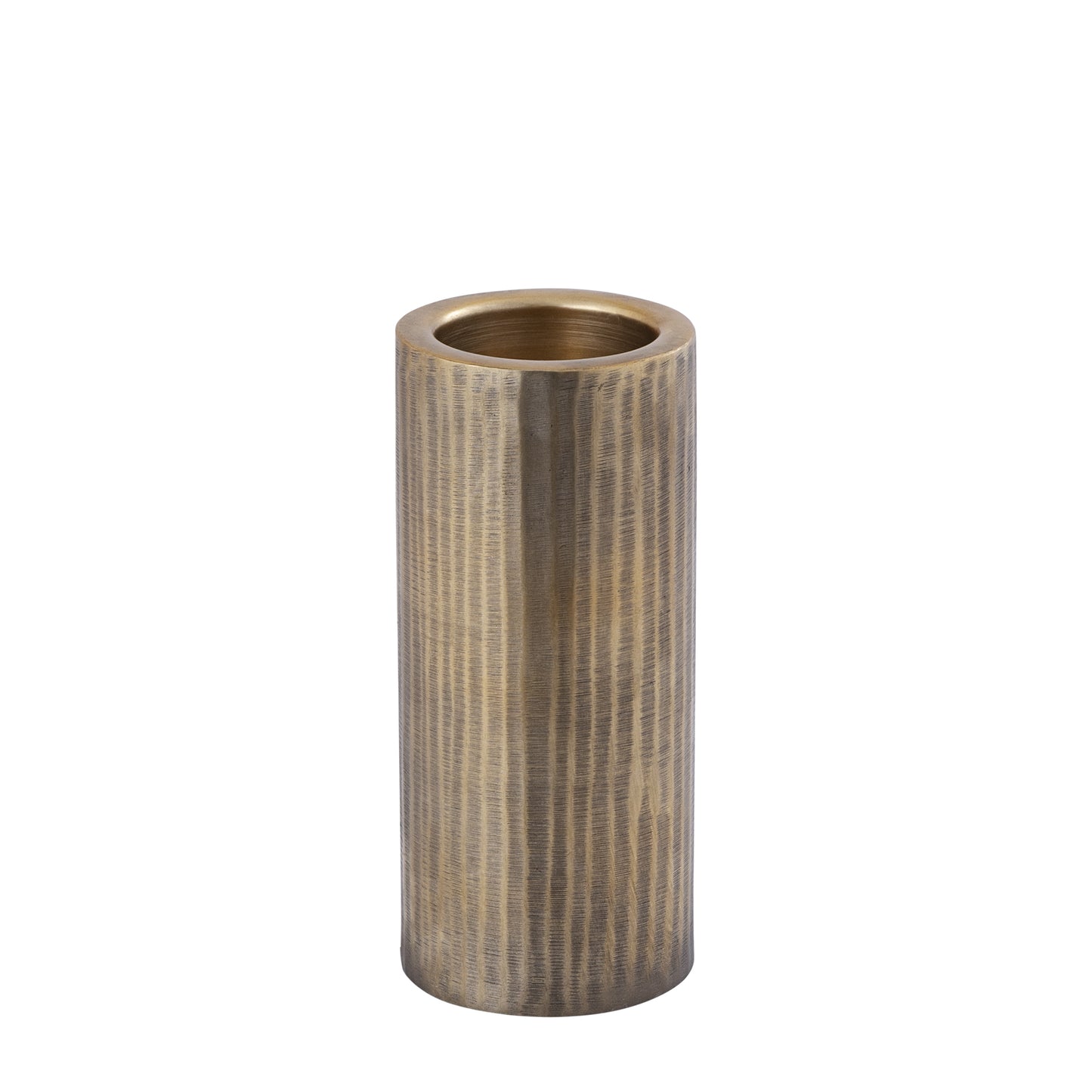 Jowad Antique Gold Alu Sheet Candle Holder Rib M
