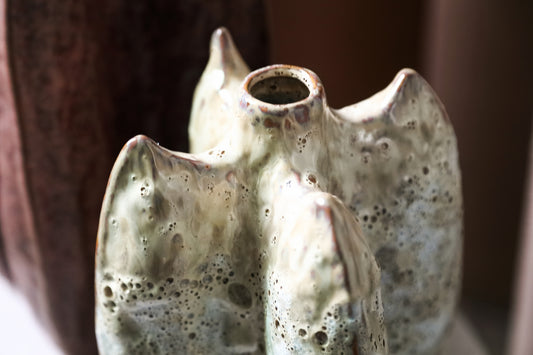 Shareece Cream Ceramic Shaped Vase Middle