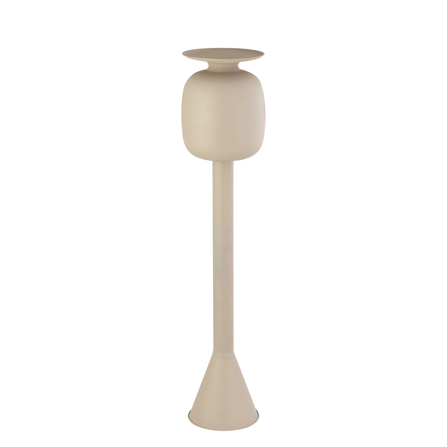 Dainah Cream Iron Pot On Long Base Large