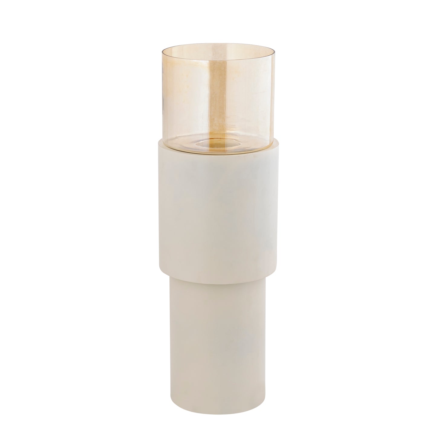 Soon Cream Iron Floor Stormlight Luster Glass L