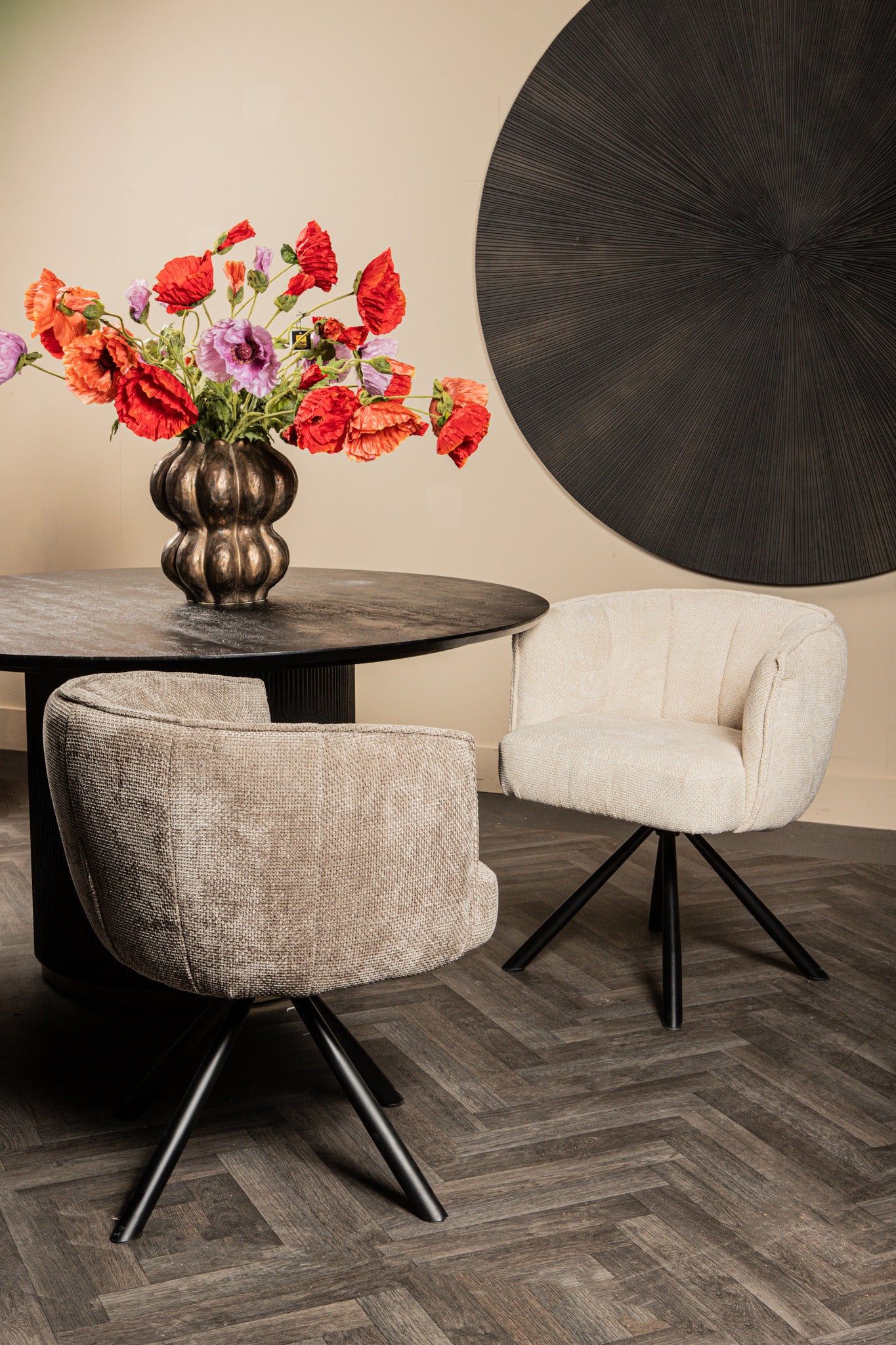 Como Dining Chair Swivel Stone