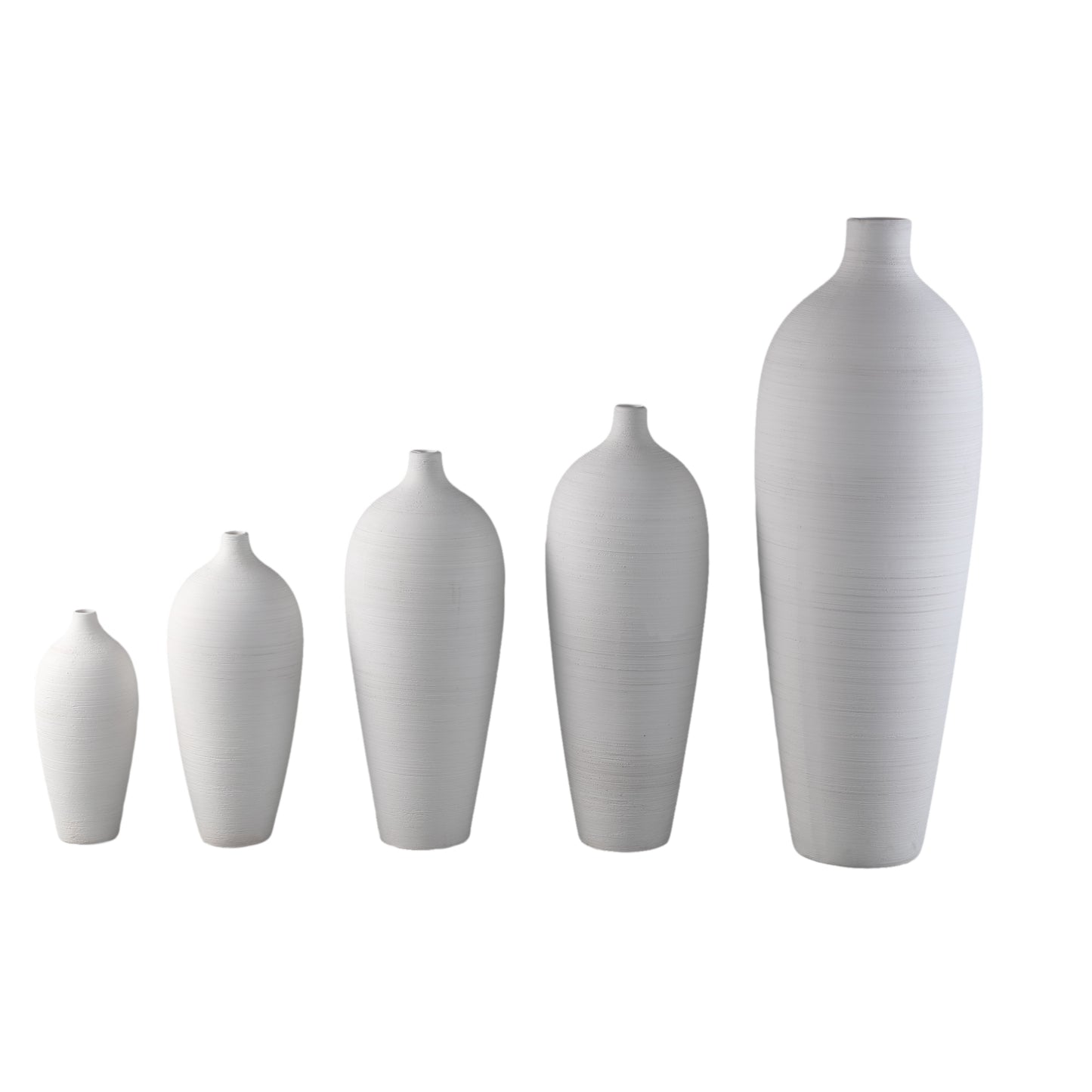 Cavinn White Matt Ceramic Bottle Vase L