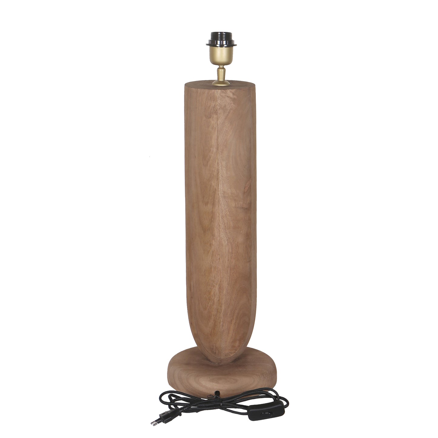 Lorinne Natural Mango Wood Rable Lamp Single