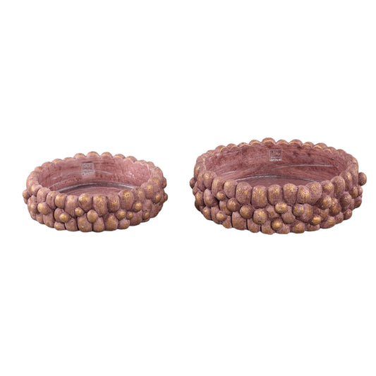 Stenley Bronze Cement Round Rough Rock Bowl S