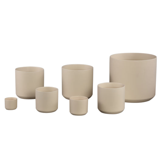 Fatima Cream Round Ceramic Pot XL