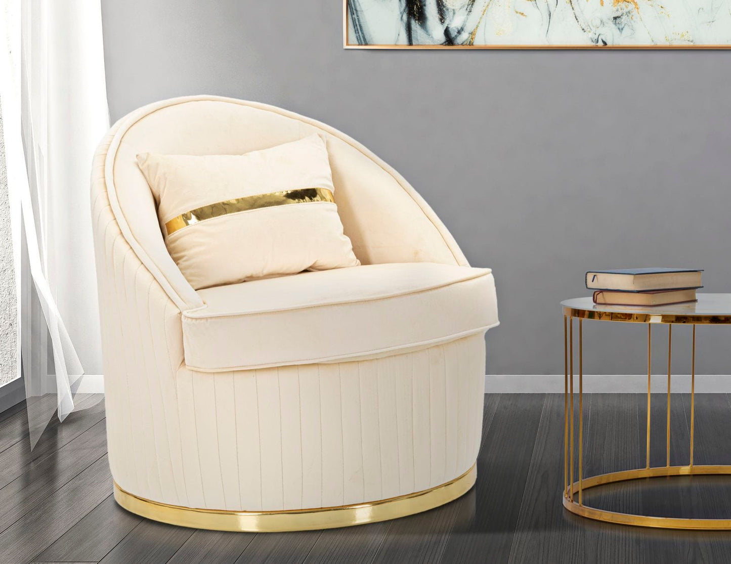Mauro Ferretti ARMCHAIR SPACE PLUS CREAM CM Ø75X80