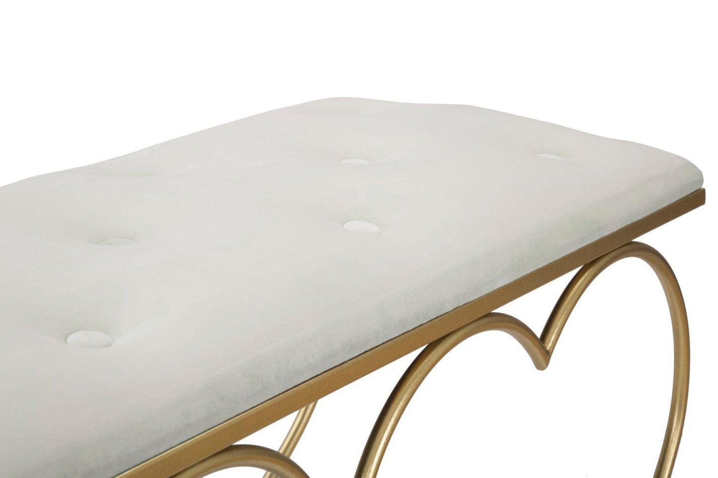 Mauro Ferretti BENCH HEART CREMA CM 105X37,5X51,5
