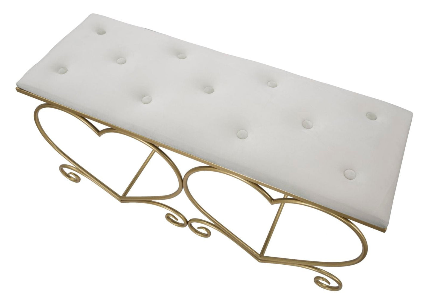 Mauro Ferretti BENCH HEART CREMA CM 105X37,5X51,5