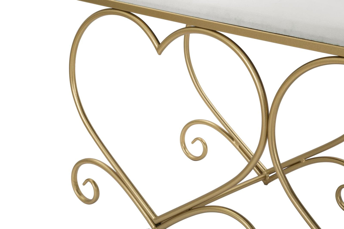 Mauro Ferretti BENCH HEART CREMA CM 105X37,5X51,5