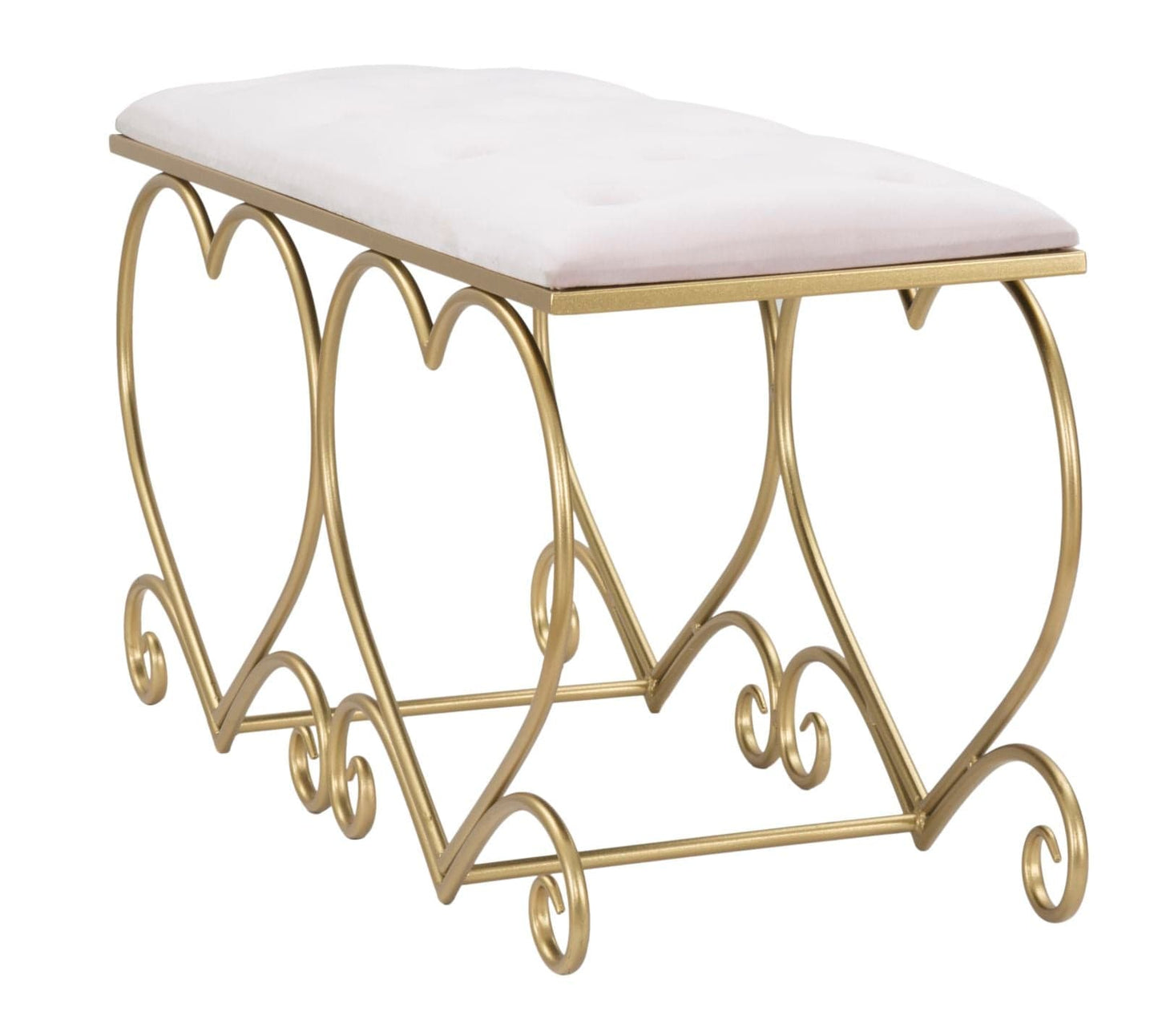 Mauro Ferretti BENCH HEART ROSA CM 105X37,5X51,5