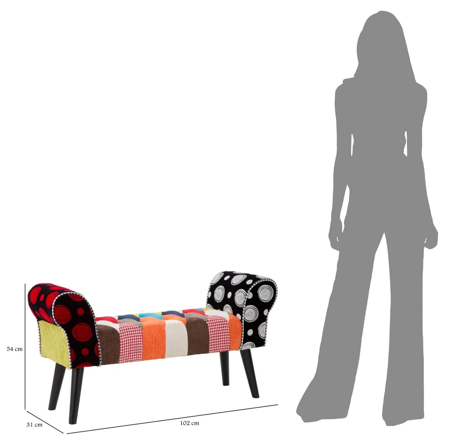 Mauro Ferretti BENCH IMPERIAL CM 102X31X54