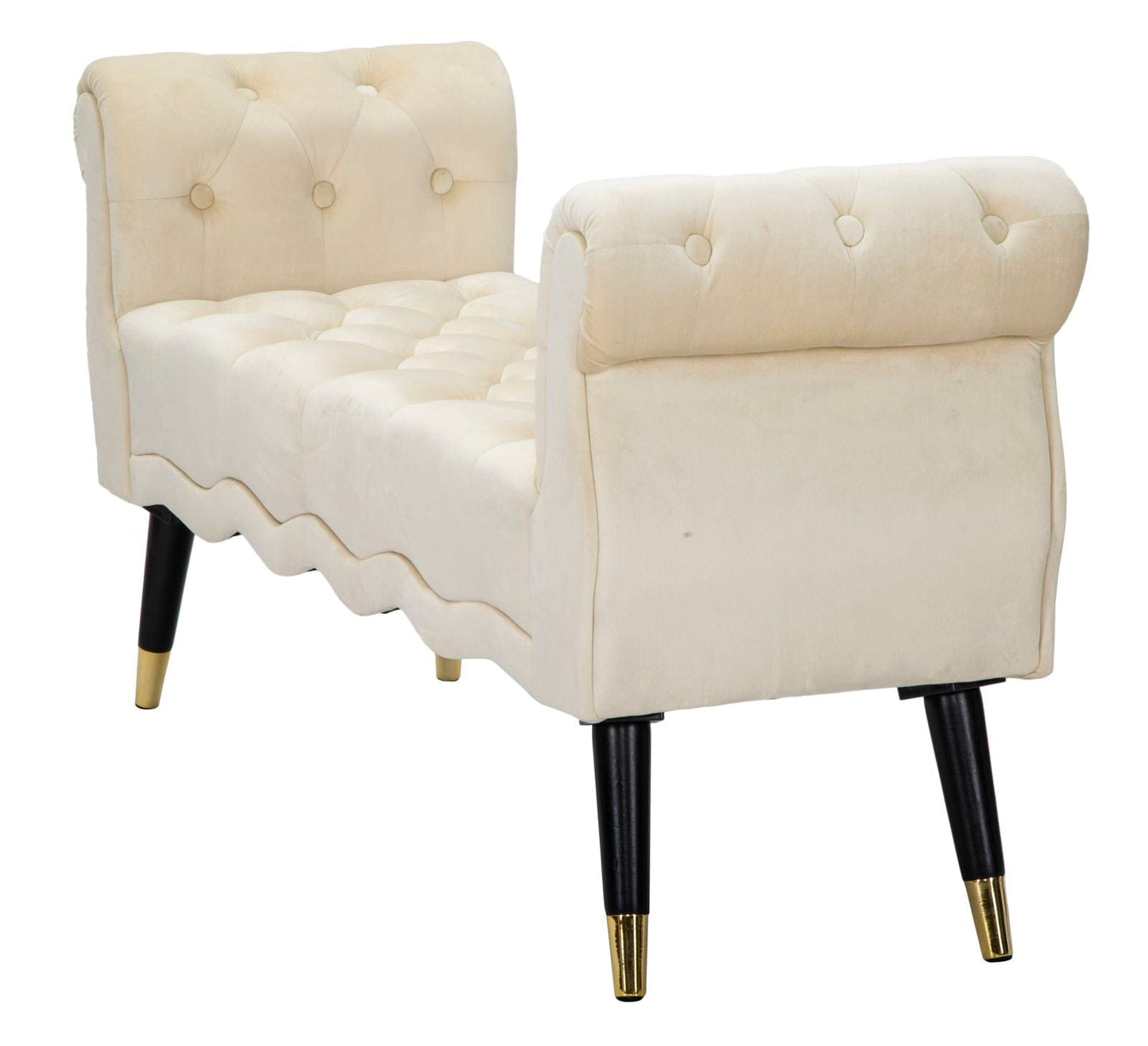 Mauro Ferretti BENCH PARIS CREMA/GOLD CM 120X40X60