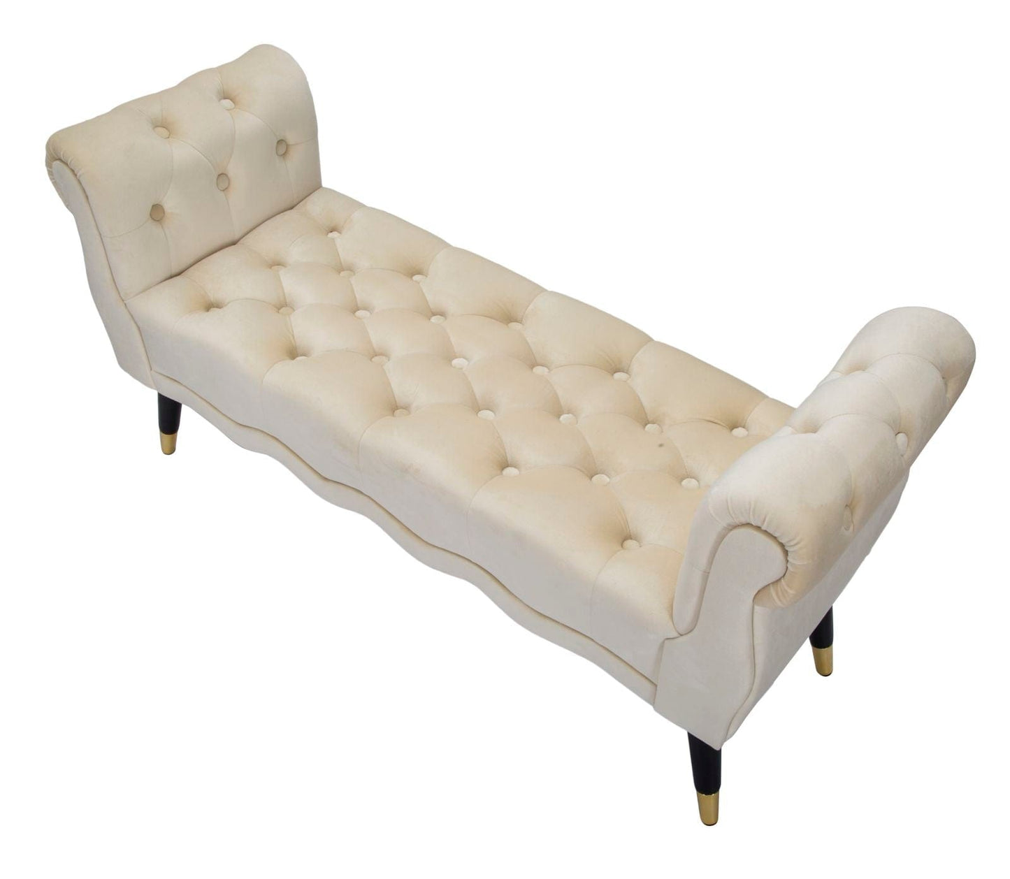 Mauro Ferretti BENCH PARIS CREMA/GOLD CM 120X40X60