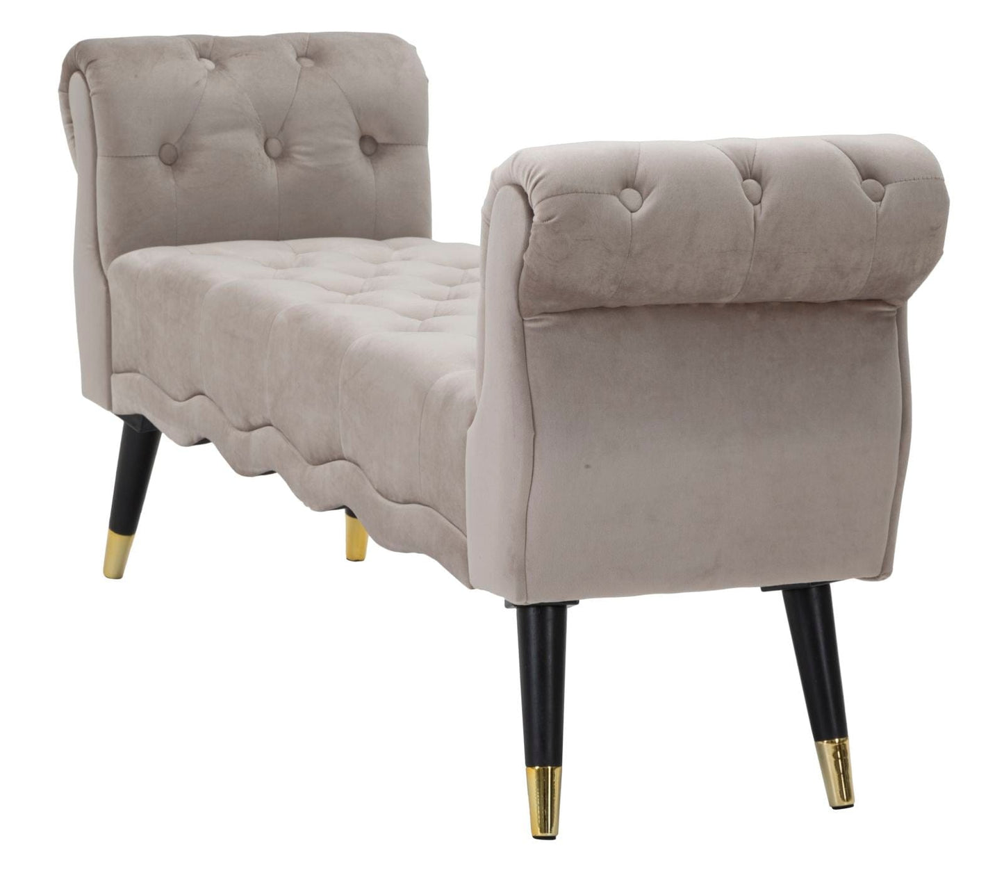 Mauro Ferretti BENCH PARIS GRIGIA/GOLD CM 120X40X60