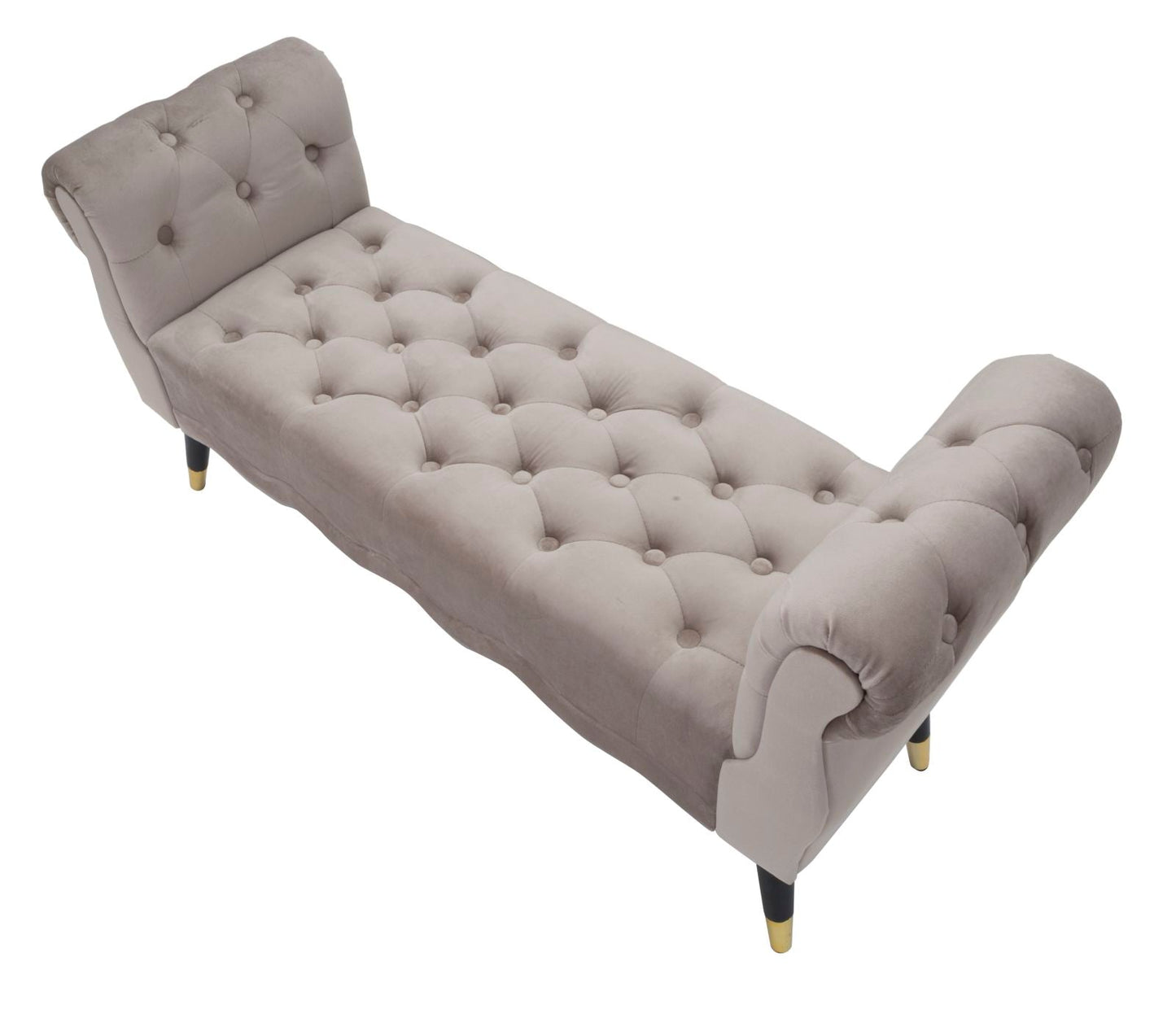 Mauro Ferretti BENCH PARIS GRIGIA/GOLD CM 120X40X60