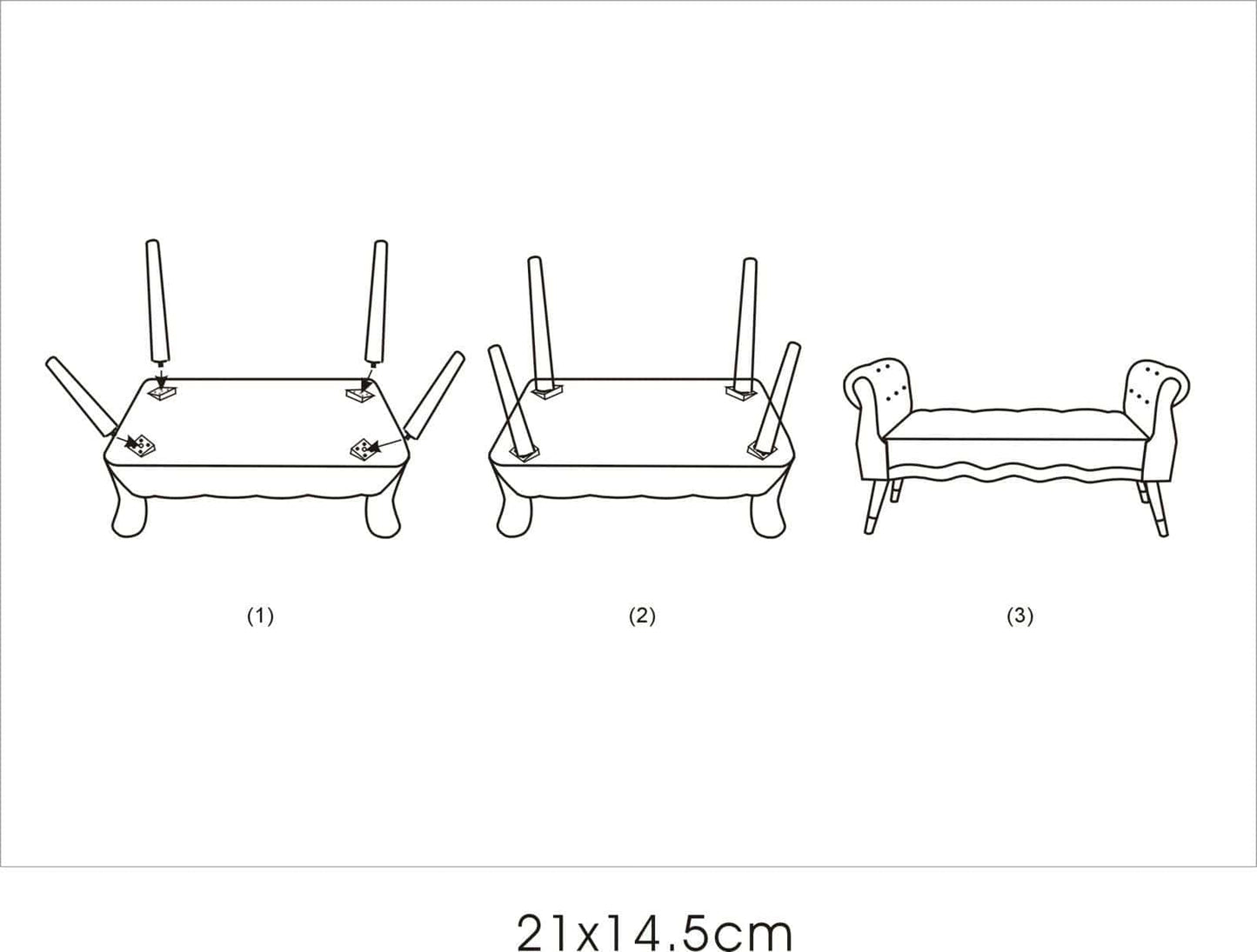 Mauro Ferretti BENCH PARIS GRIGIA/GOLD CM 120X40X60