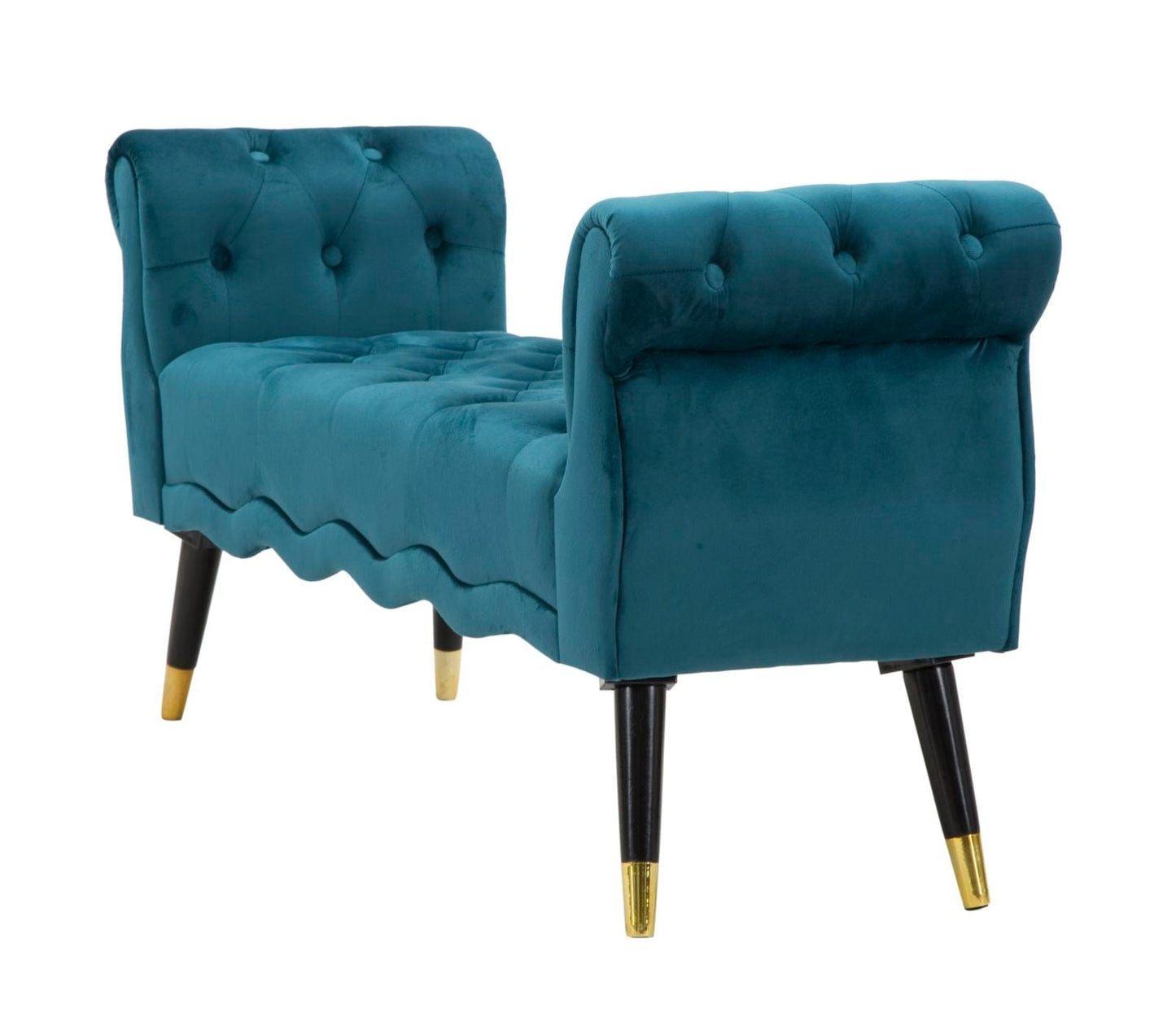 Mauro Ferretti BENCH PARIS TEAL/GOLD CM 120X40X60