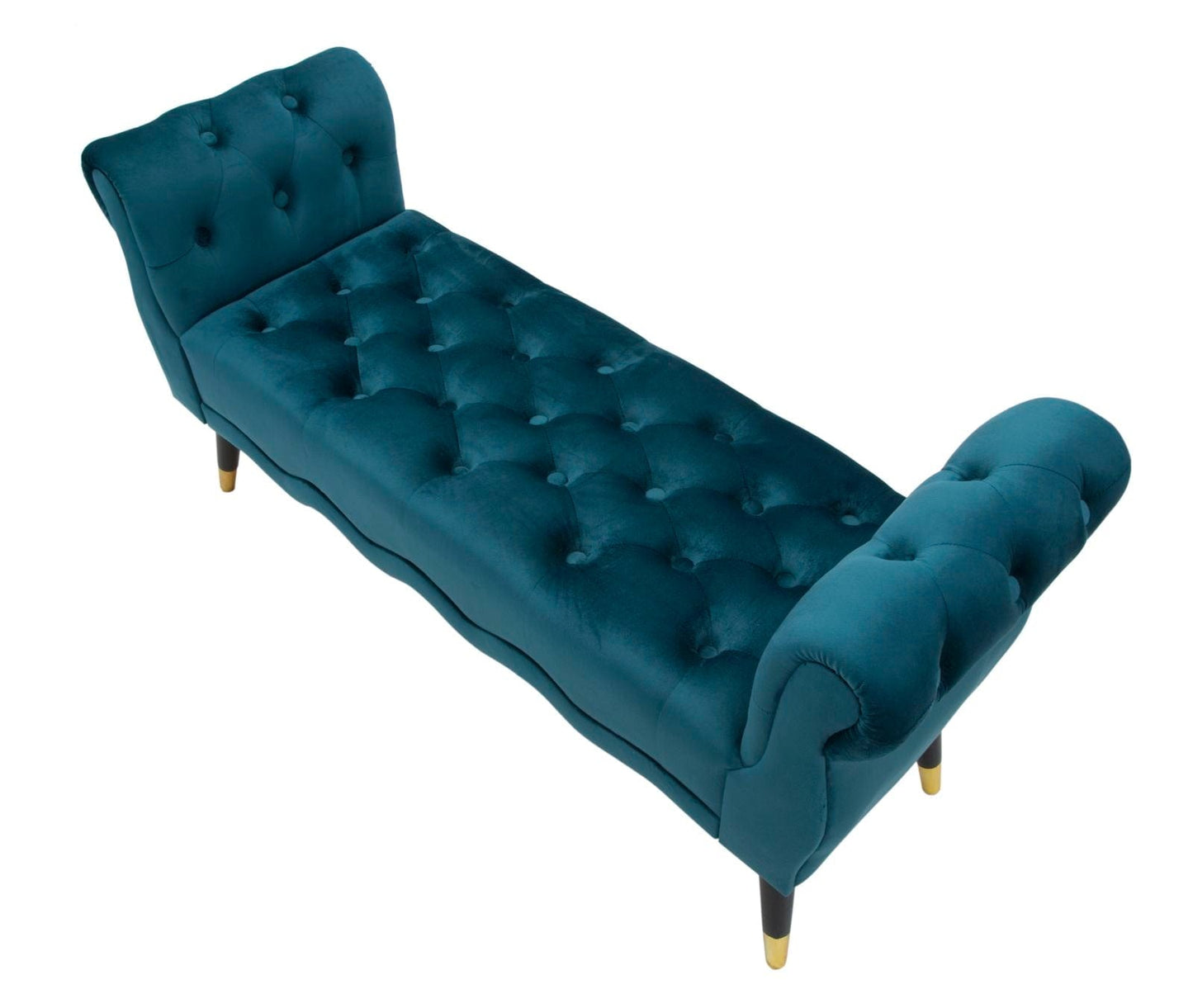 Mauro Ferretti BENCH PARIS TEAL/GOLD CM 120X40X60