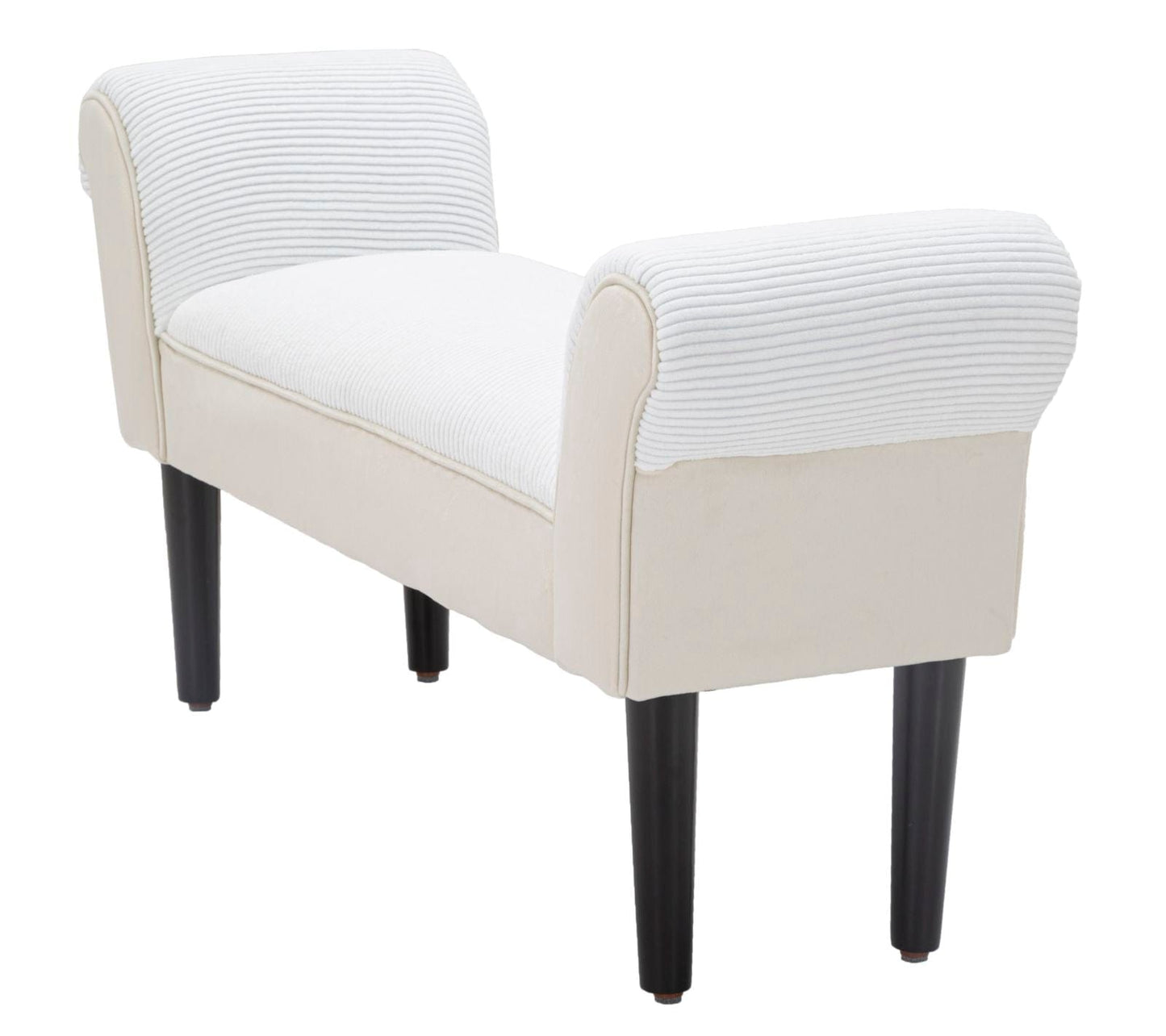 Mauro Ferretti BENCH VELVET CREMA CM 102X31X51