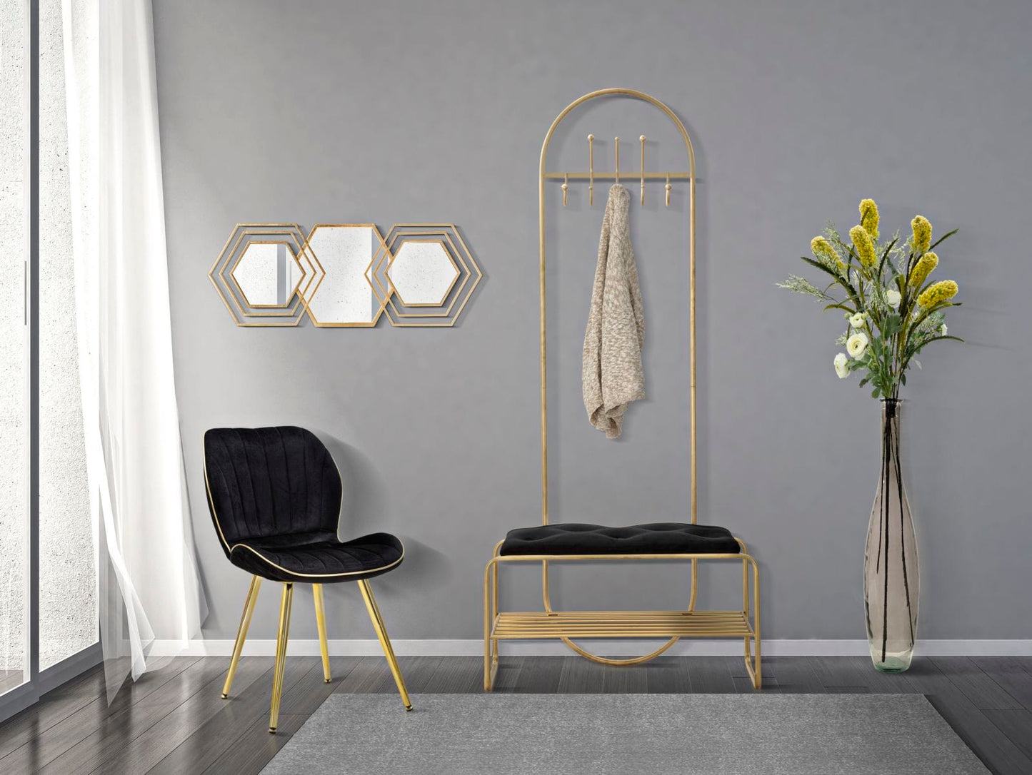 Mauro Ferretti BENCH WITH HANGERS CM 80X38,5X180