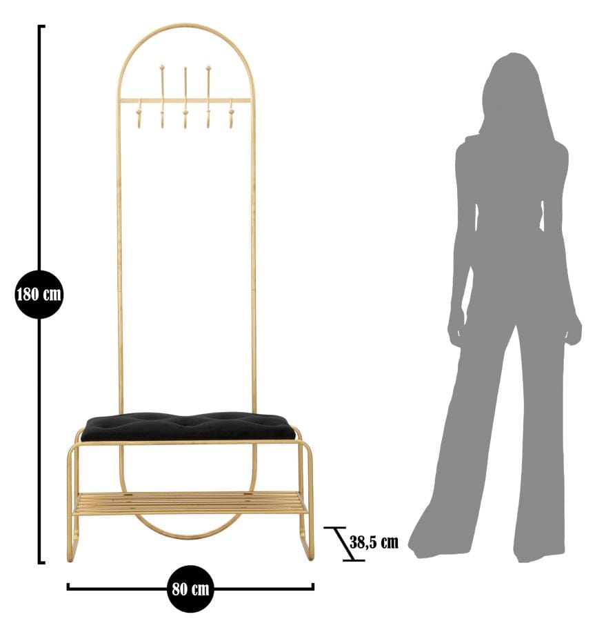Mauro Ferretti BENCH WITH HANGERS CM 80X38,5X180