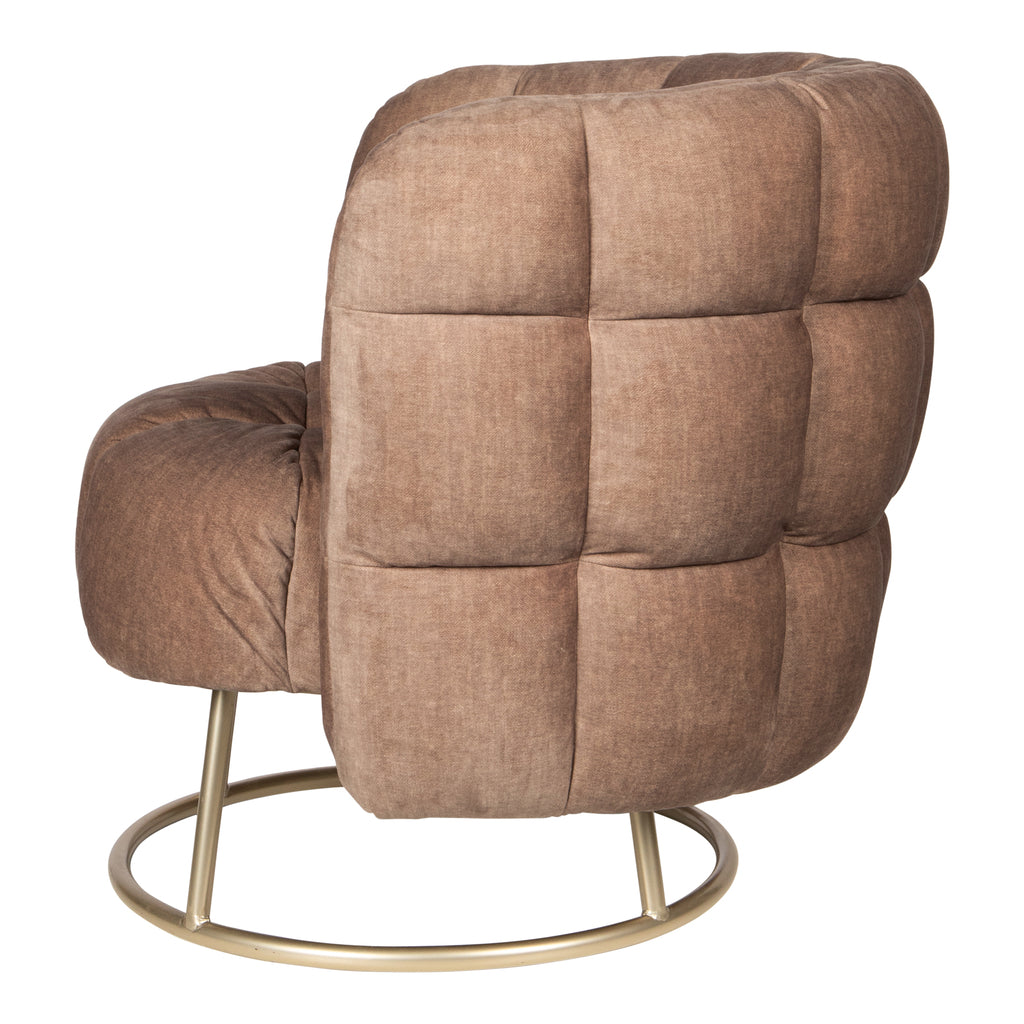 Fluffy Pink fauteuil vogue 3 antilope gouden onderstel