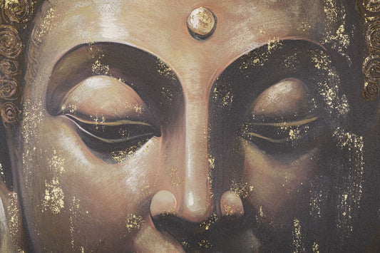 Mauro Ferretti HANDMADE WALL PAINTING BUDDHA -B- CM 100X3X100