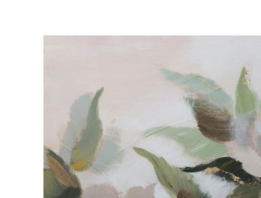 Mauro Ferretti HANDMADE WALL PAINTING FLOWER&LEAF CM 100X3,7X80