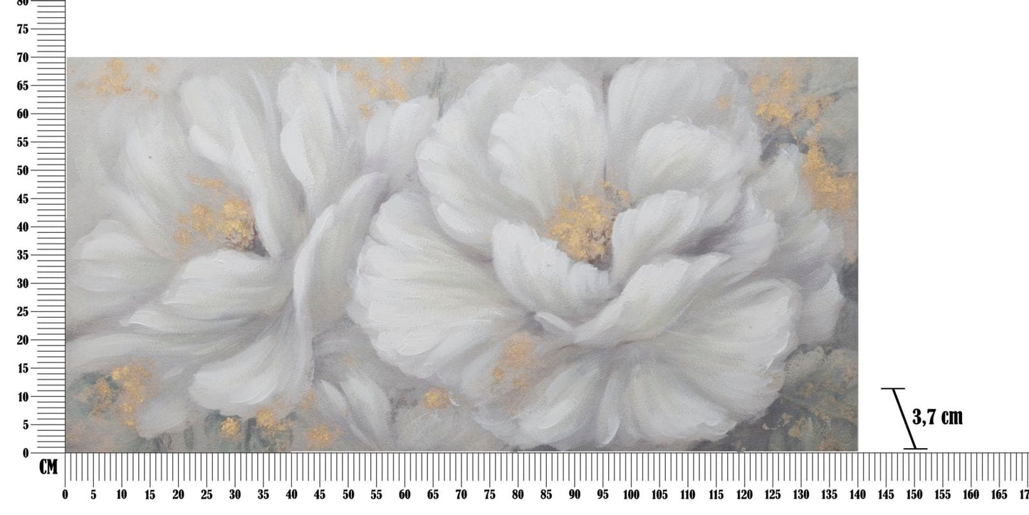 Mauro Ferretti HANDMADE WALL PAINTING WHITE/GOLD FLOWER CM
140X3,7X70