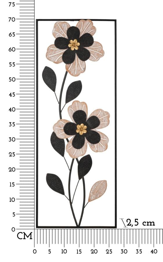 Mauro Ferretti IRON/WOOD WALL PANEL DIVAKER -A- CM 27X2,5X70