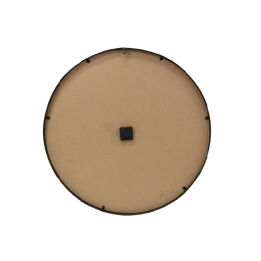 PTMD Jack Zwart metalen wandklok antiek glas rond