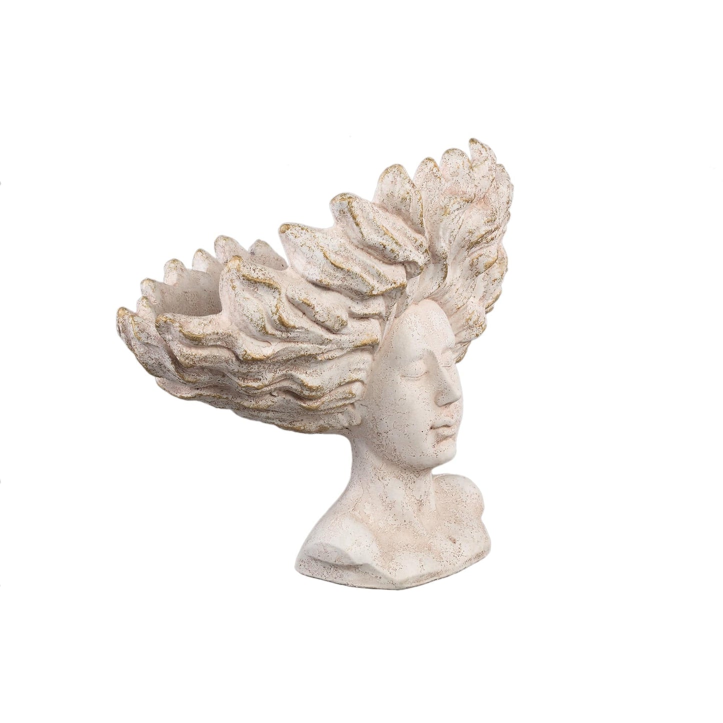 PTMD Kimbere Crème cement gezichtsvormig beeldhaar L