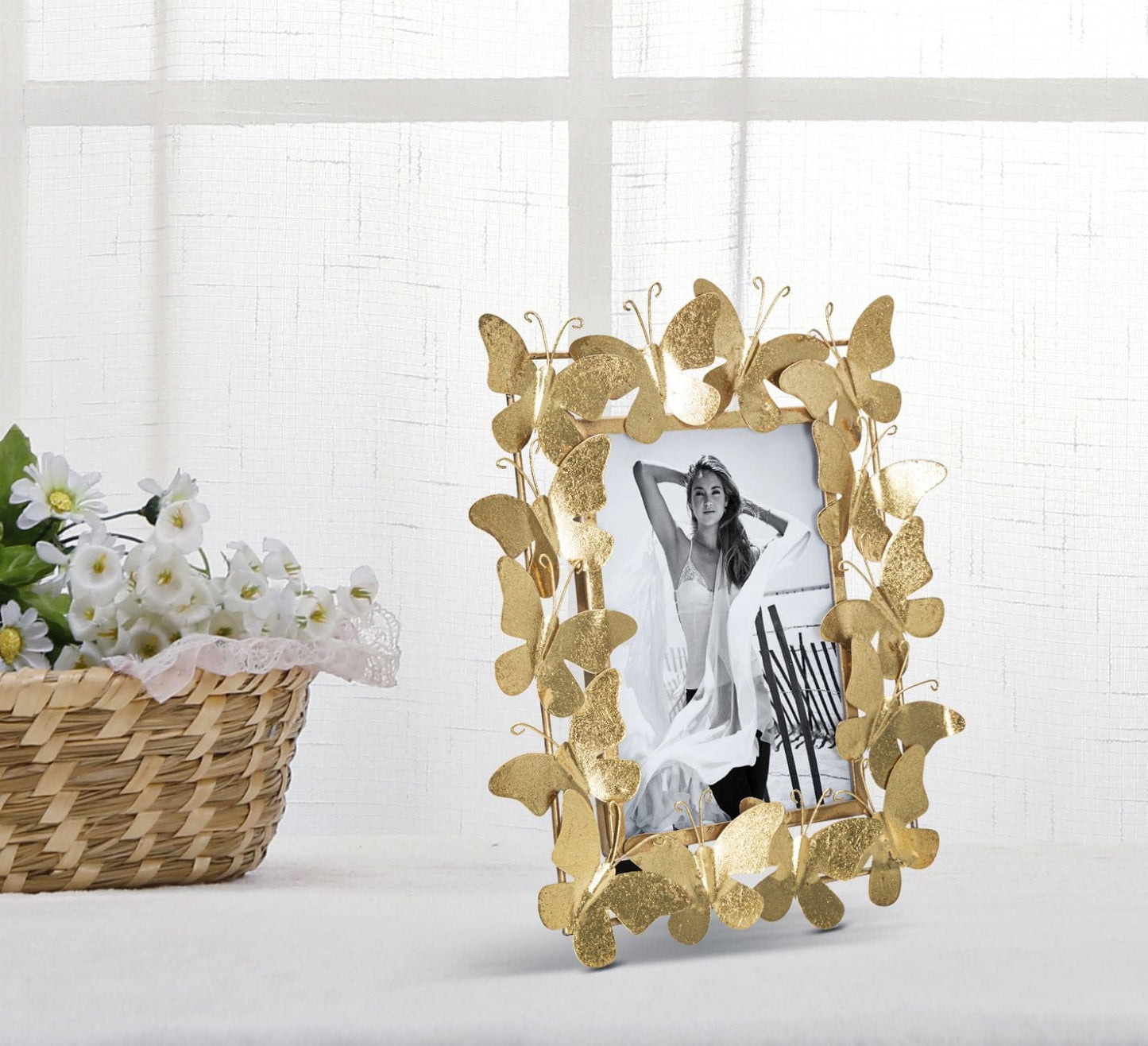 Mauro Ferretti PHOTO FRAME BUTTERFLY GLAM CM 28X11,5X30,5 (INSIDE SIZES CM 15X20)
