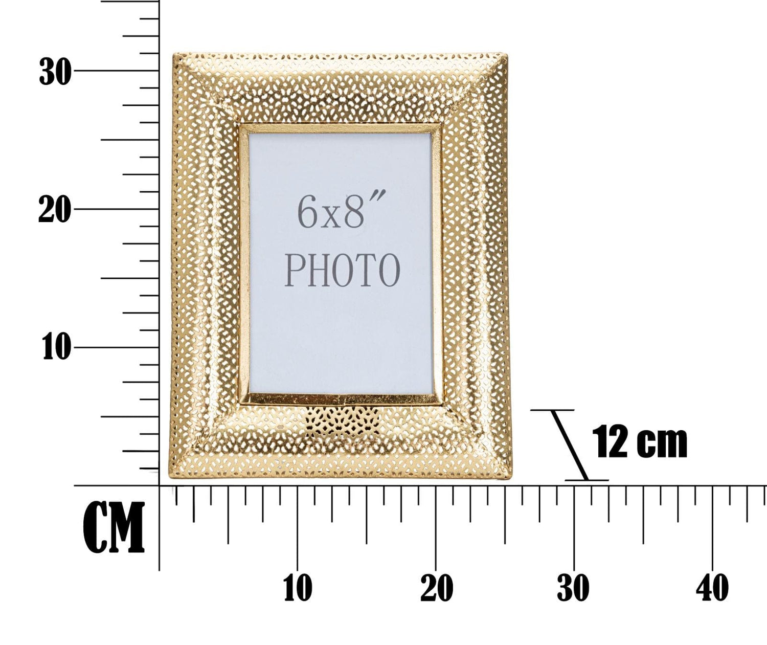Mauro Ferretti PHOTO FRAME GLAM HOLES CM 25X12X31 (INSIDE SIZES CM 15X20)