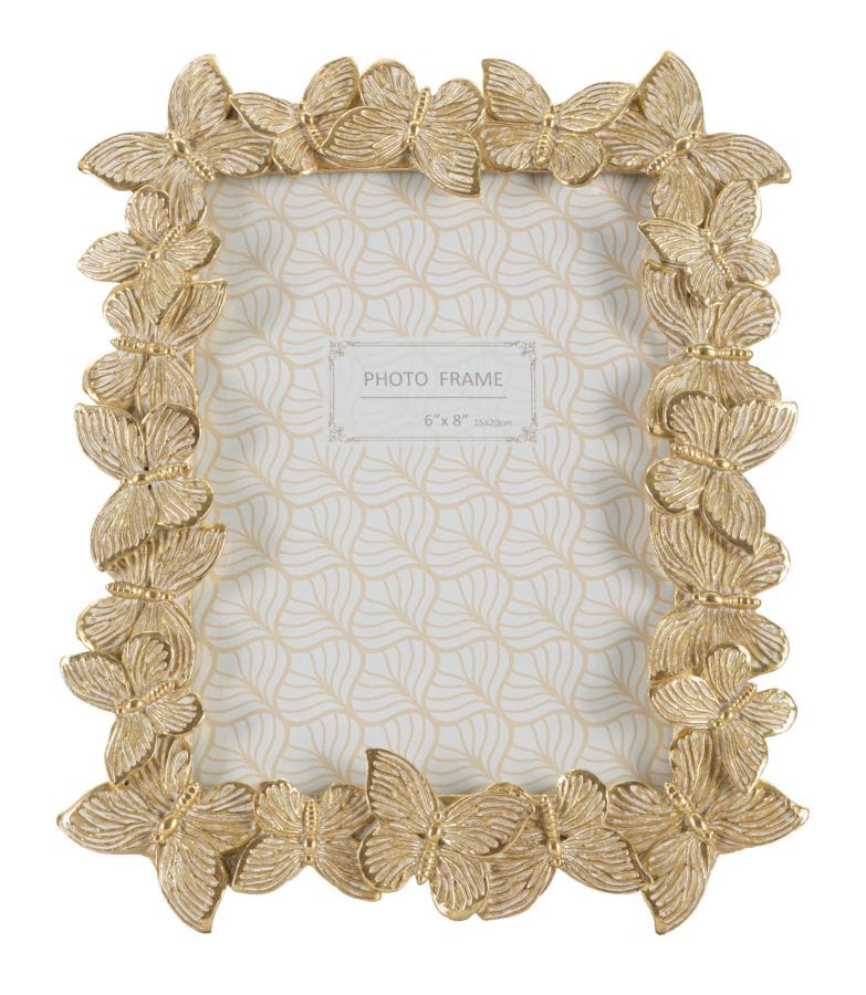 Mauro Ferretti PHOTOFRAME FARFALLE GLOD CM 22,3X2,3X27,8 (INSIDE PHOTO SIZE CM 15X20)