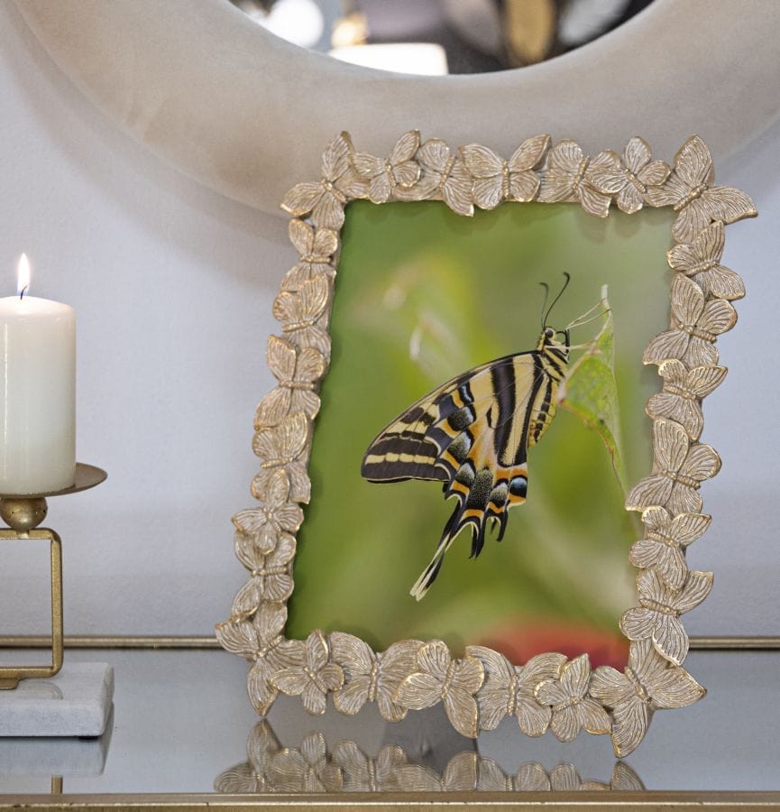 Mauro Ferretti PHOTOFRAME FARFALLE GLOD CM 27,5X2,6X32,5 (INSIDE PHOTO SIZE CM 20X25)