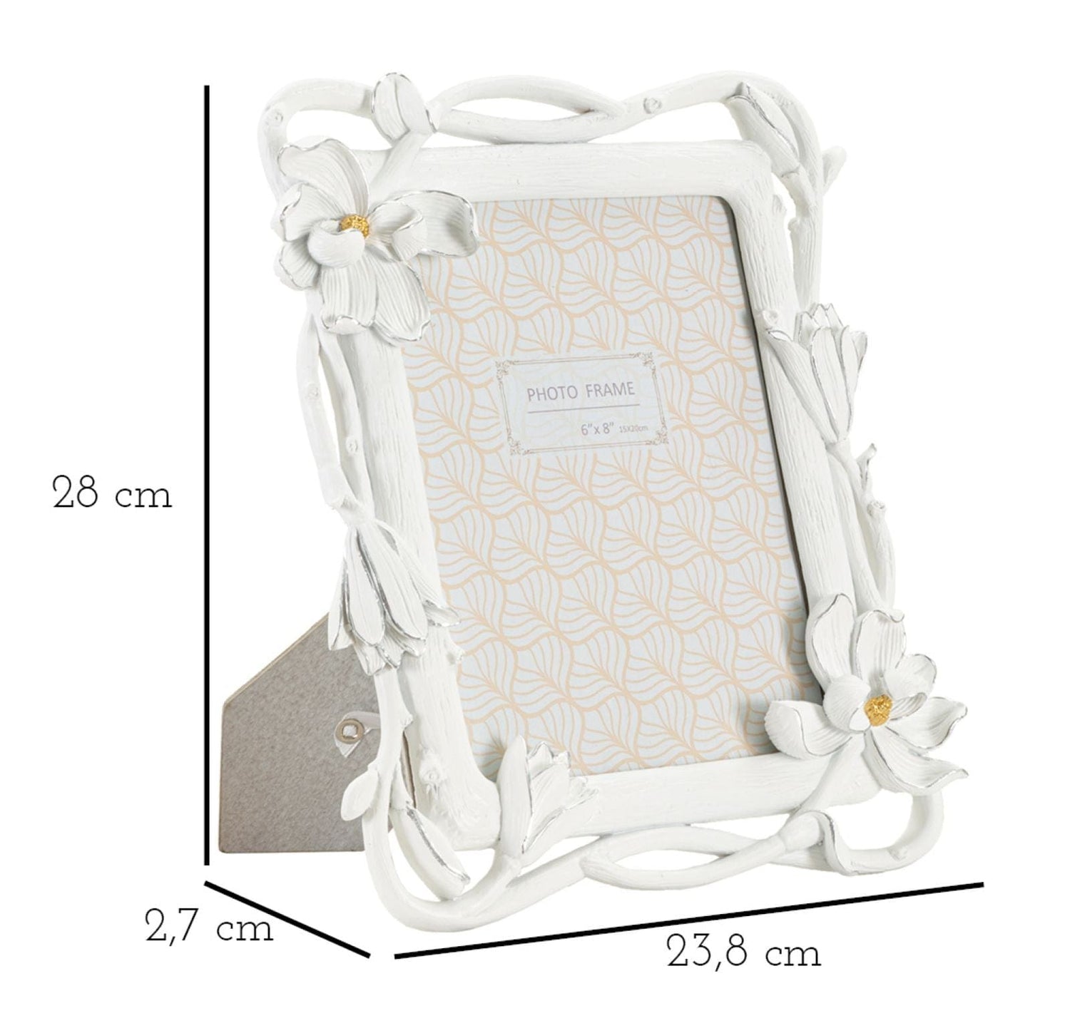 Mauro Ferretti PHOTOFRAME MAGNOLIA CM 23,8X2,7X28 (INSIDE PHOTO SIZE CM 15X20)