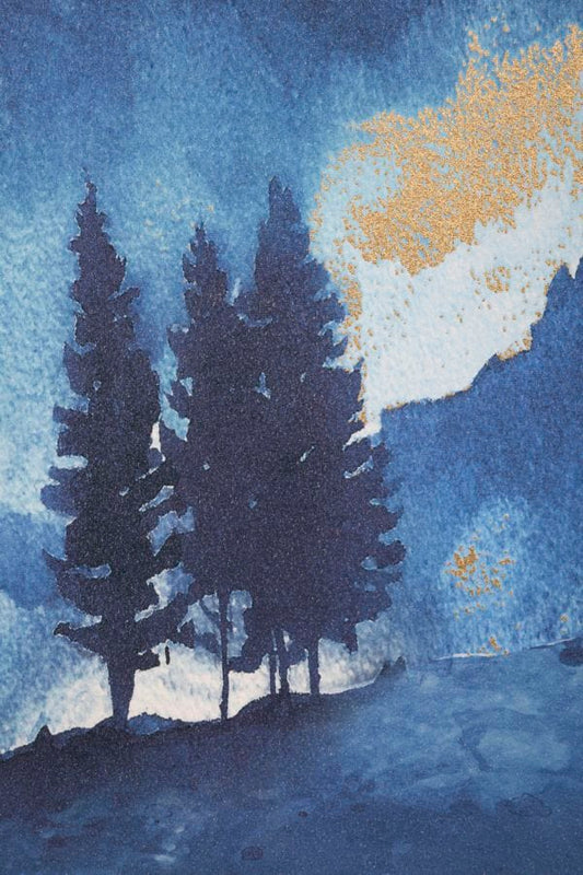 Mauro Ferretti PRINTING WITH PAINT MOUNTAIN TREE CM 80X3X120