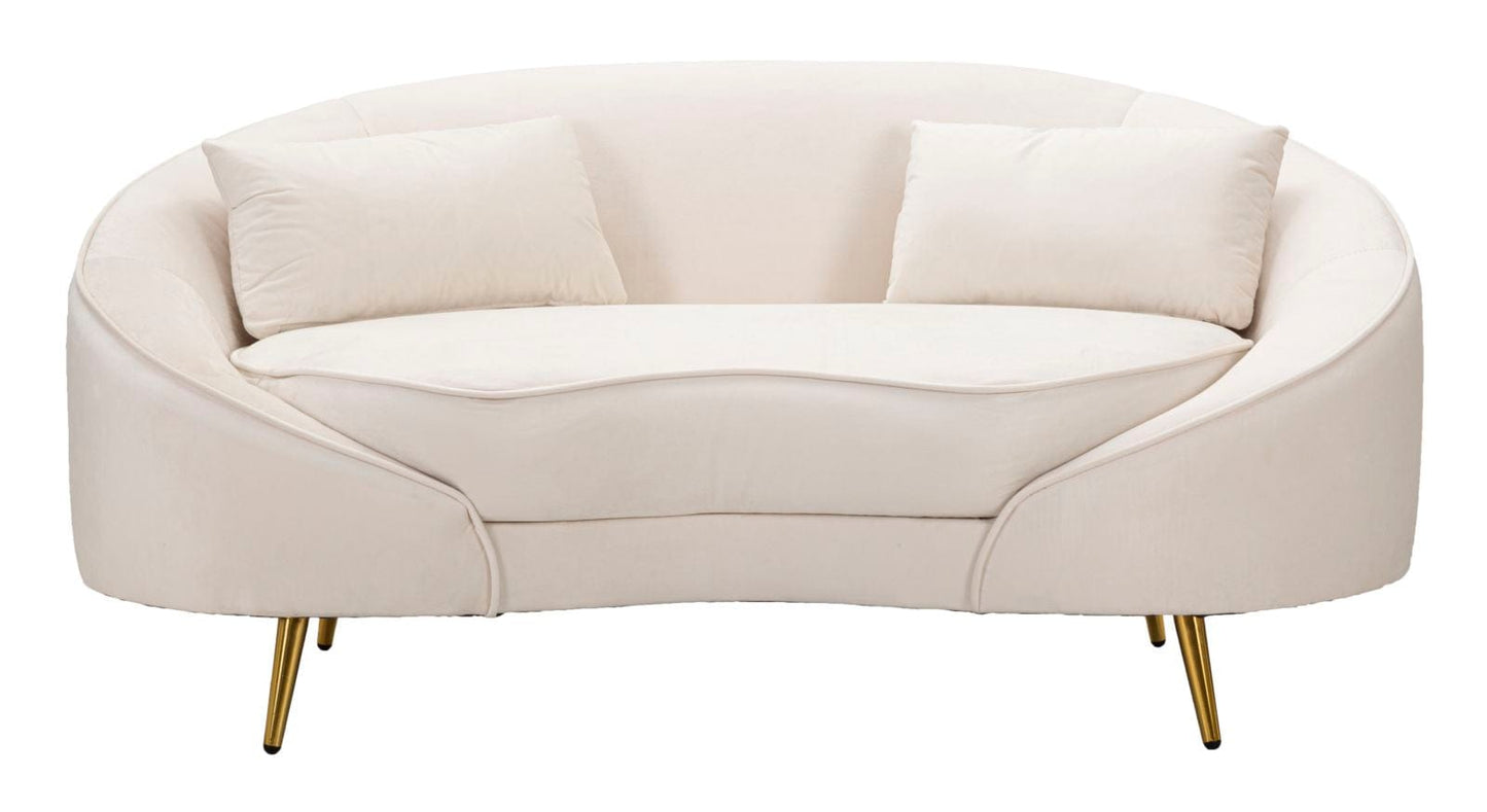 Mauro Ferretti SOFA 2 SEATERS OSLO WITH CUSHIONS CREAM CM 148X84X68